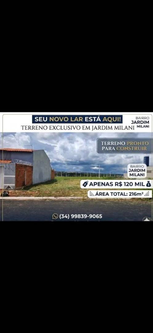 Terreno Jardim Milani, apenas 120 mil, com 216m
