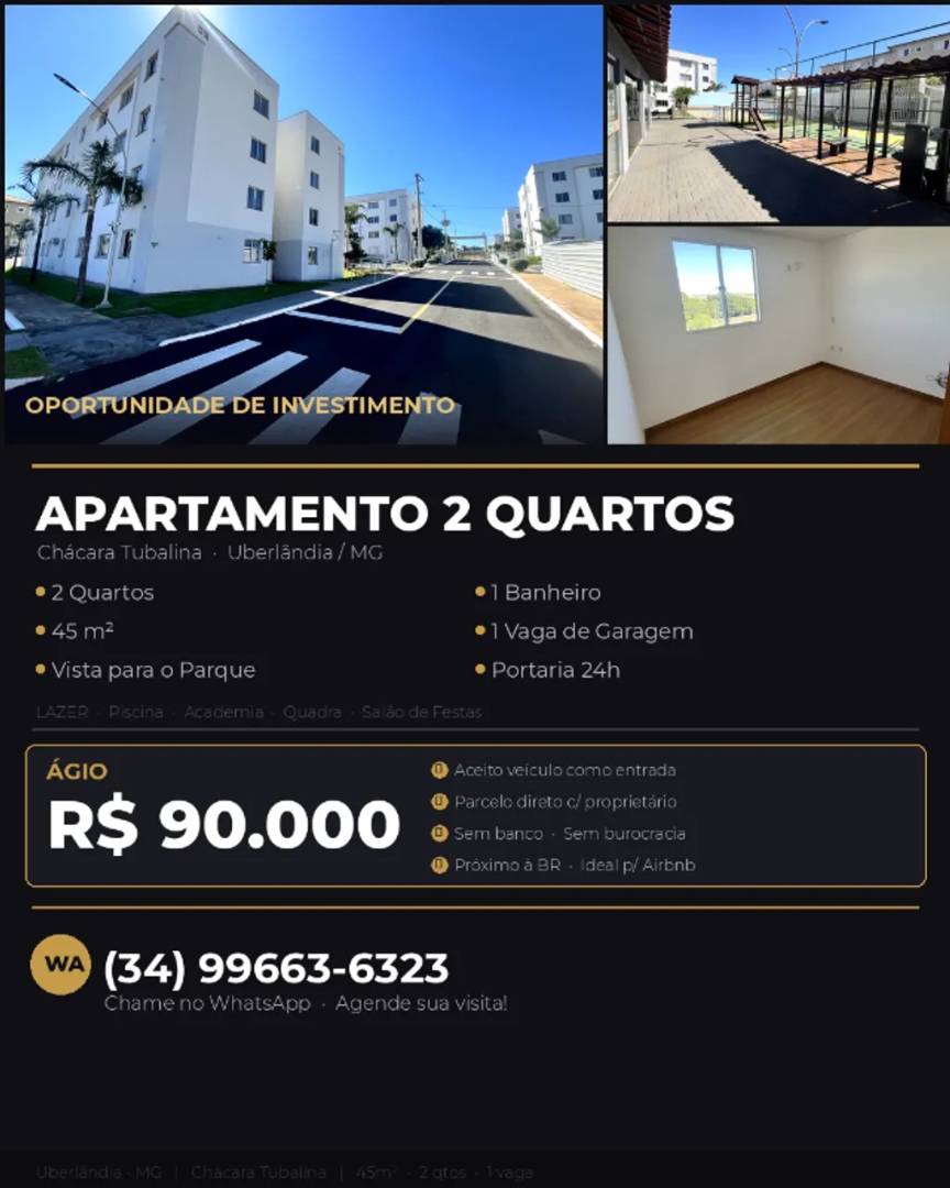  VENDO ÁGIO ? APART. 2 QUARTOS - Entrada + Negociação