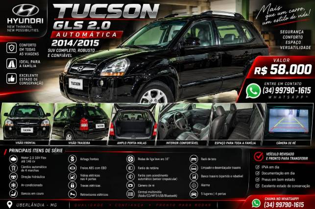 Hyundai Tucson 2.0 16V Flex Aut. 2015