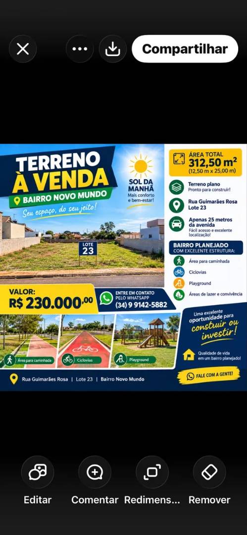 Terreno novo mundo, ótima localização